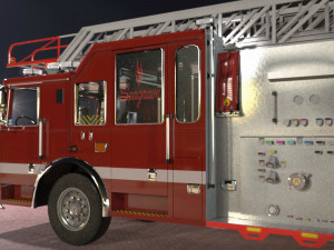 firetruck seagrave 2006 43k low-poly 3D मॉडल
