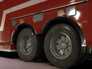 firetruck seagrave 2006 43k low-poly 3D Model
