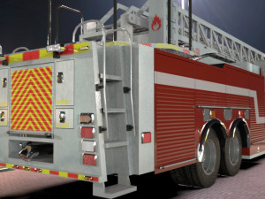 firetruck seagrave 2006 43k low-poly 3D मॉडल