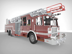 firetruck seagrave 2006 43k low-poly 3D मॉडल