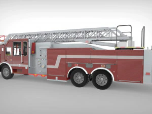 firetruck seagrave 2006 43k low-poly 3D Model