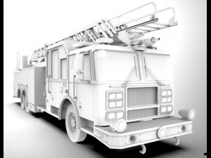 firetruck seagrave 2006 43k low-poly 3D Model