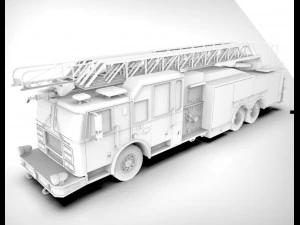 firetruck seagrave 2006 43k low-poly 3D Model