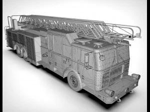 firetruck seagrave 2006 43k low-poly 3D Model