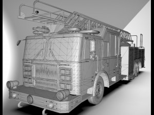firetruck seagrave 2006 43k low-poly 3D मॉडल