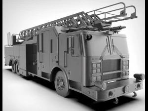 firetruck seagrave 2006 43k low-poly 3D Model