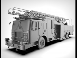 firetruck seagrave 2006 43k low-poly 3D मॉडल
