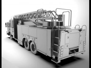 firetruck seagrave 2006 43k low-poly 3D Model