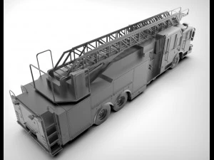 firetruck seagrave 2006 43k low-poly 3D Model