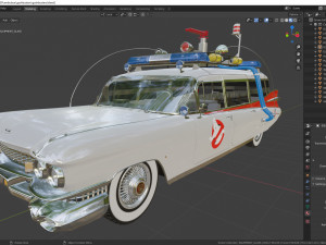 Goshtbusters ecto-1 wagon vehicle cadillac 1959 3Dモデル