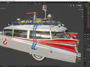Goshtbusters ecto-1 wagon vehicle cadillac 1959 3Dモデル