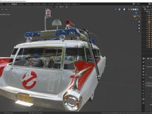 Goshtbusters ecto-1 wagon vehicle cadillac 1959 3Dモデル