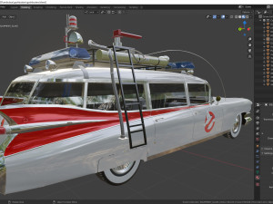 Goshtbusters ecto-1 wagon vehicle cadillac 1959 3Dモデル