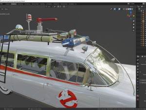 Goshtbusters ecto-1 wagon vehicle cadillac 1959 3Dモデル