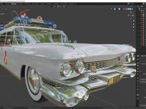 Goshtbusters ecto-1 wagon vehicle cadillac 1959 3Dモデル