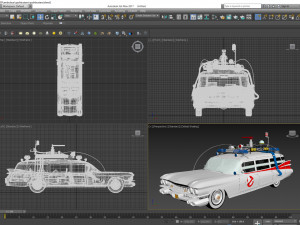 Goshtbusters ecto-1 wagon vehicle cadillac 1959 3Dモデル