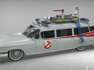 Goshtbusters ecto-1 wagon vehicle cadillac 1959 3Dモデル