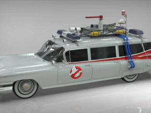 Goshtbusters ecto-1 wagon vehicle cadillac 1959 3D Model