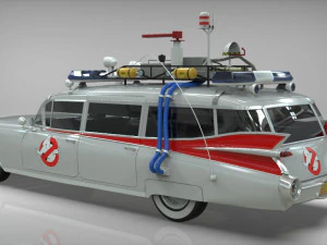 Goshtbusters ecto-1 wagon vehicle cadillac 1959 3D Model