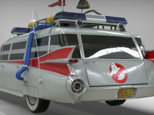Goshtbusters ecto-1 wagon vehicle cadillac 1959 3Dモデル