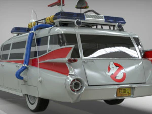 Goshtbusters ecto-1 wagon vehicle cadillac 1959 3D Model