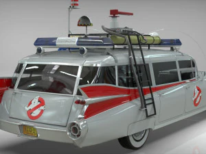 Goshtbusters ecto-1 wagon vehicle cadillac 1959 3D Model