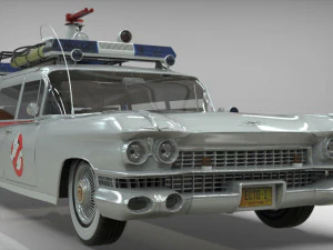 Goshtbusters ecto-1 wagon vehicle cadillac 1959 3D Model