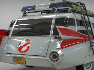 Goshtbusters ecto-1 wagon vehicle cadillac 1959 3D Model