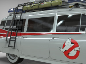 Goshtbusters ecto-1 wagon vehicle cadillac 1959 3Dモデル