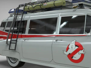 Goshtbusters ecto-1 wagon vehicle cadillac 1959 3D Model