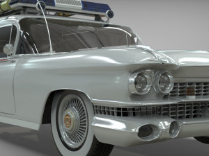 Goshtbusters ecto-1 wagon vehicle cadillac 1959 3Dモデル
