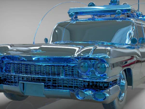 Goshtbusters ecto-1 wagon vehicle cadillac 1959 3D Model