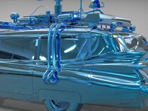 Goshtbusters ecto-1 wagon vehicle cadillac 1959 3Dモデル