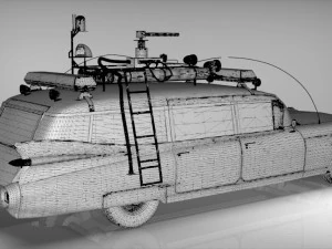 Goshtbusters ecto-1 wagon vehicle cadillac 1959 3D Model