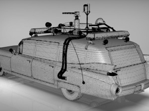 Goshtbusters ecto-1 wagon vehicle cadillac 1959 3Dモデル