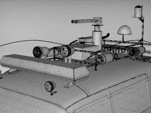 Goshtbusters ecto-1 wagon vehicle cadillac 1959 3D Model