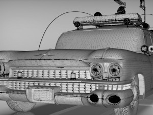 Goshtbusters ecto-1 wagon vehicle cadillac 1959 3Dモデル