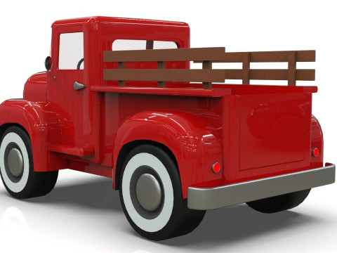 Lowpoly Cartton Truck Low-poly 3D Модель