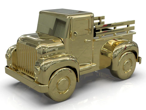Lowpoly Cartton Truck Low-poly 3D Model