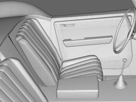 Cartoon Car Roadster Low-poly 3D Model