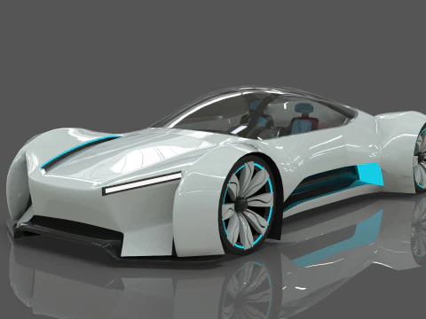 未来超级汽车原创设计 3D 模型
