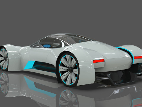 Futuristic Hyper Car Original Design Modelo 3D
