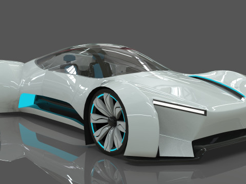 Futuristic Hyper Car Original Design Modelo 3D