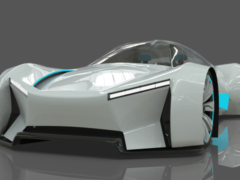 Futuristic Hyper Car Original Design Modelo 3D