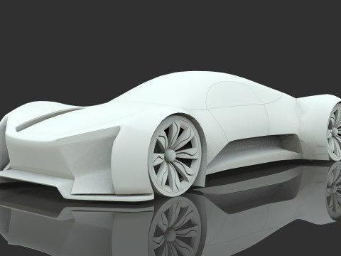 Futuristic Hyper Car Original Design Modelo 3D