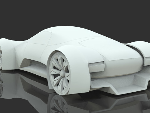 Futuristic Hyper Car Original Design Modelo 3D