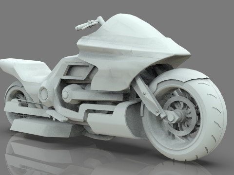 Conceptual motorcycle Low-poly 3D 모델