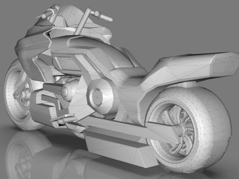 Conceptual motorcycle Low-poly 3D 모델