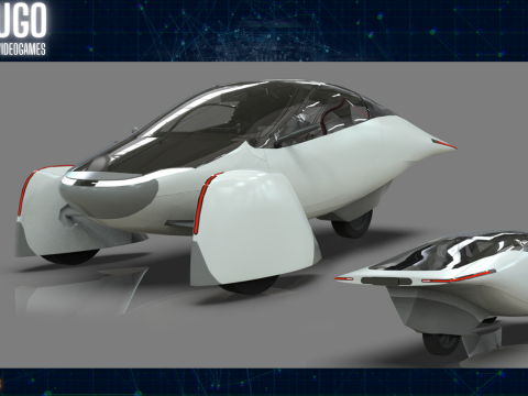Aptera Solar Electric Vehicle Low-poly 3D Model