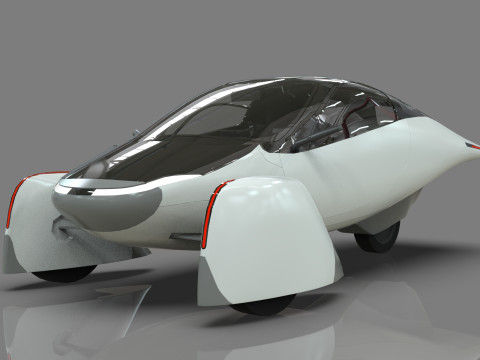 Aptera Solar Electric Vehicle Low-poly 3D Model
